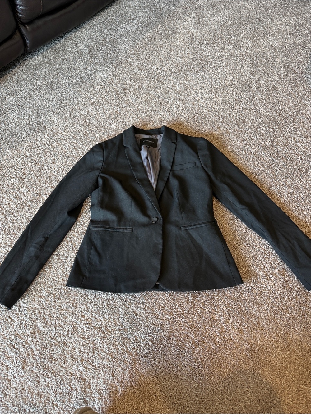 Banana Republic Black Women's Blazer with Gray Lining